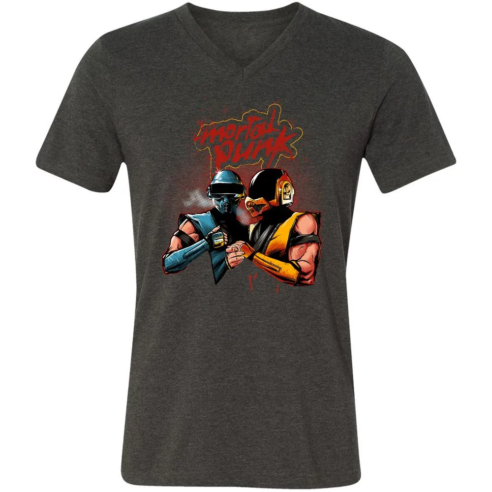 Unisex V-Neck T-Shirt - 4CFC43DX - Dark Grey Heather - 8