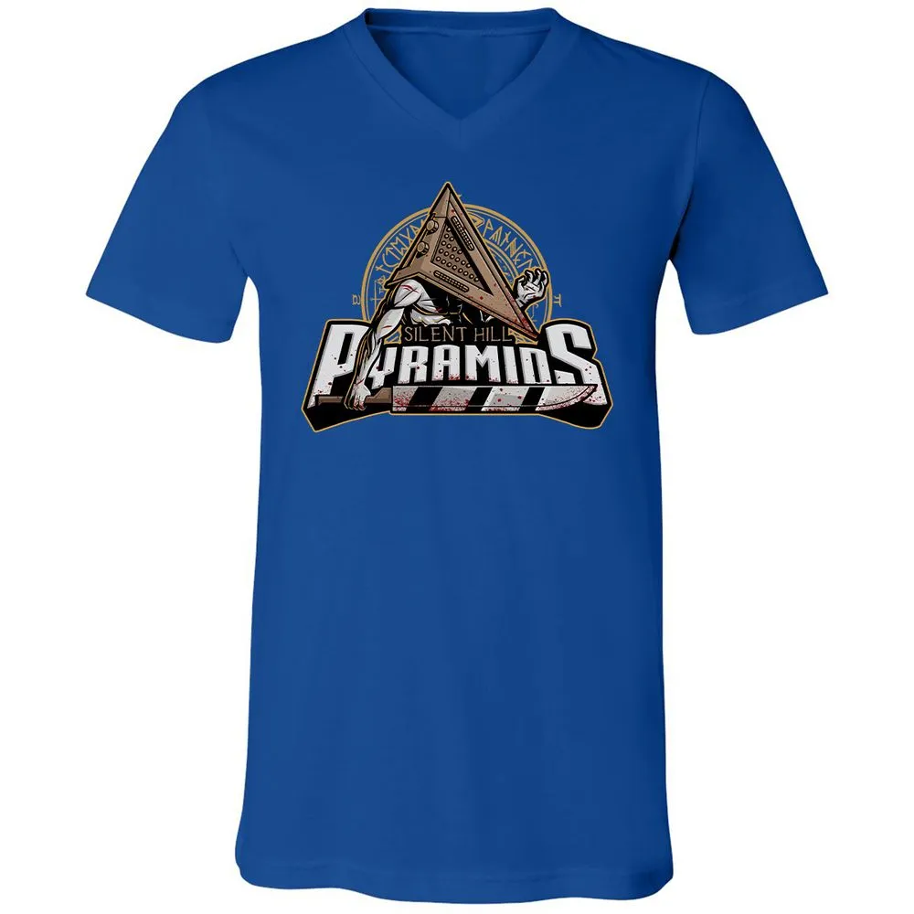 Unisex V-Neck T-Shirt - YXBG6ET9 - True Royal - 4