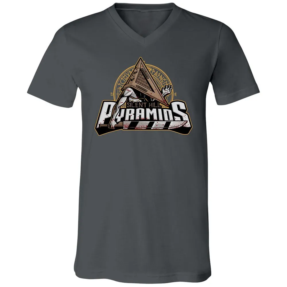 Unisex V-Neck T-Shirt - YXBG6ET9 - Asphalt - 12