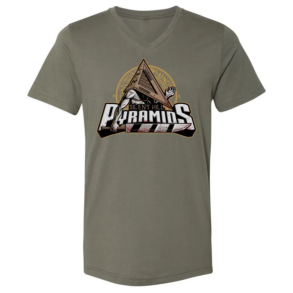 Unisex V-Neck T-Shirt - YXBG6ET9 - Military Green - 10