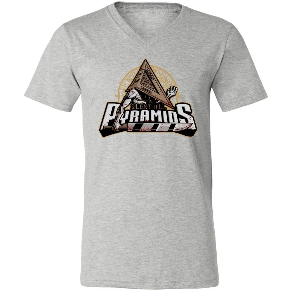 Unisex V-Neck T-Shirt - YXBG6ET9 - Athletic Heather - 7