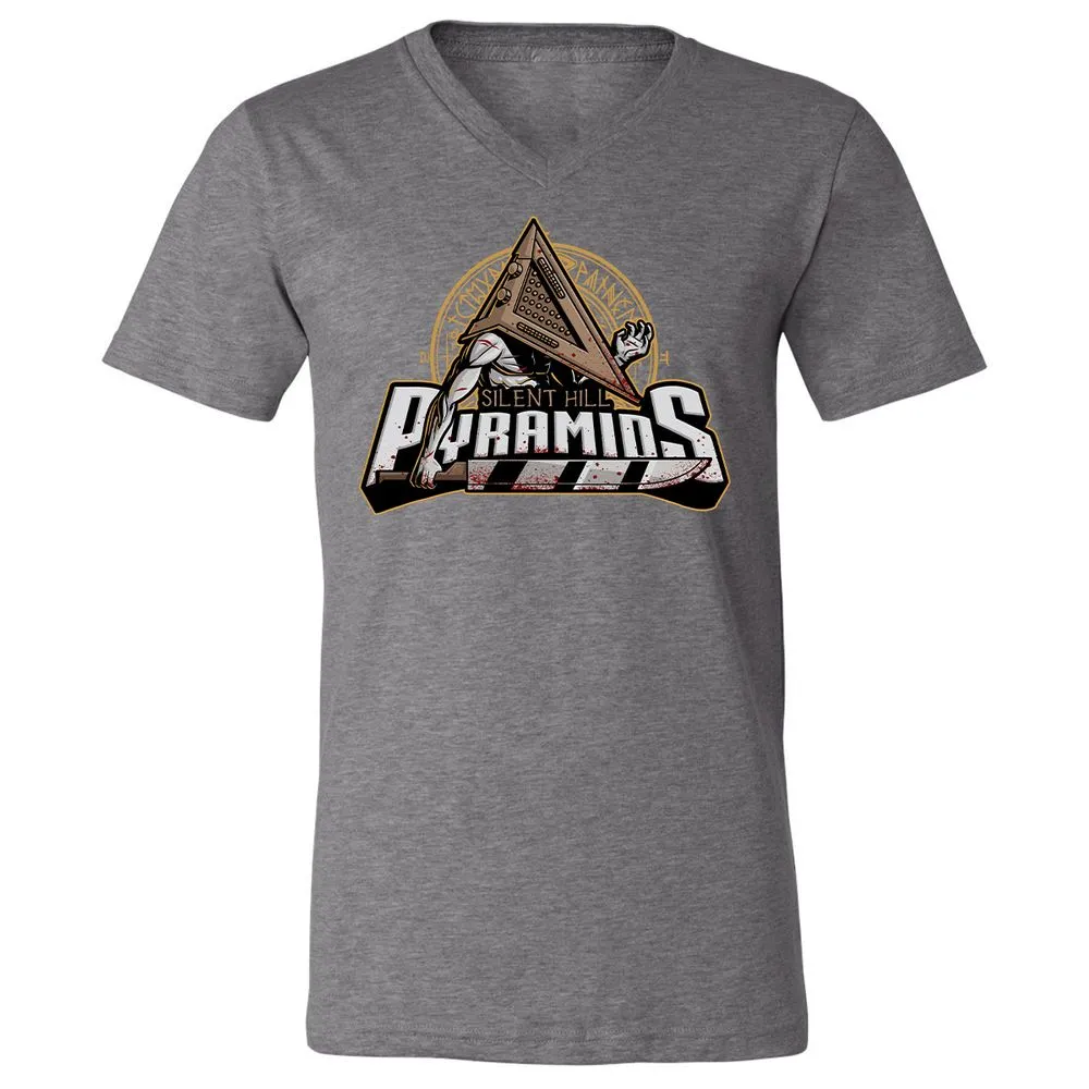 Unisex V-Neck T-Shirt - YXBG6ET9 - Deep Heather - 13