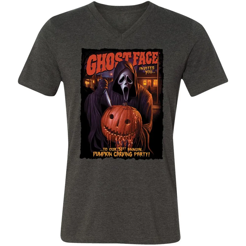Unisex V-Neck T-Shirt - CCBFLJ9W - Dark Grey Heather - 8