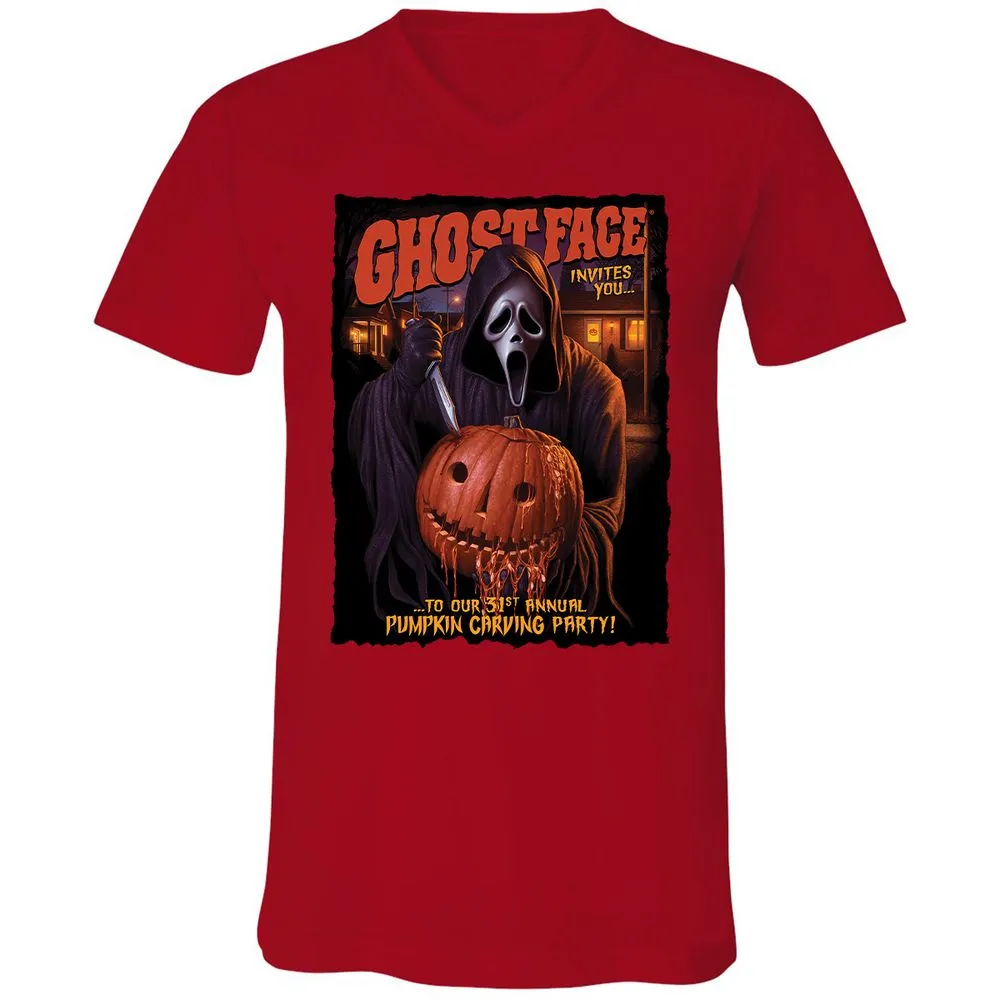 Unisex V-Neck T-Shirt - CCBFLJ9W - Red - 3