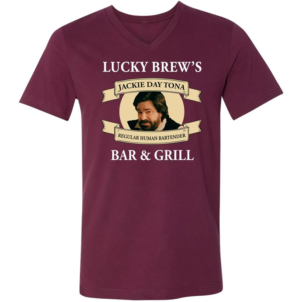 Unisex V-Neck T-Shirt - CCU4RG15 - Maroon - 6