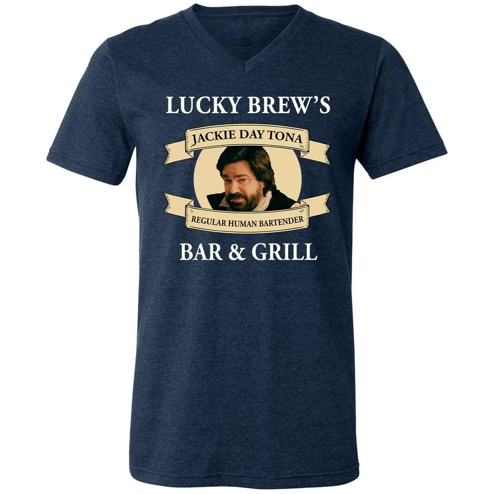Unisex V-Neck T-Shirt - CCU4RG15 - Heather Navy - 15