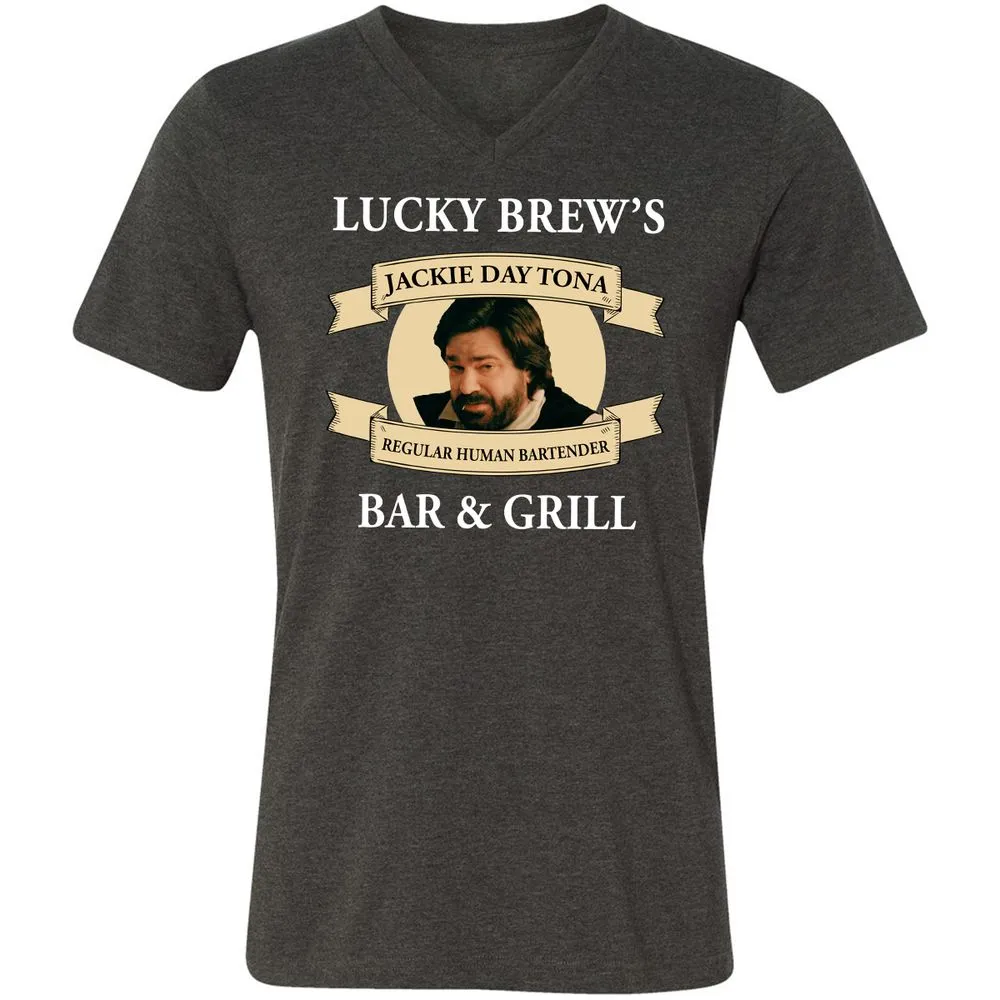Unisex V-Neck T-Shirt - CCU4RG15 - Dark Grey Heather - 8