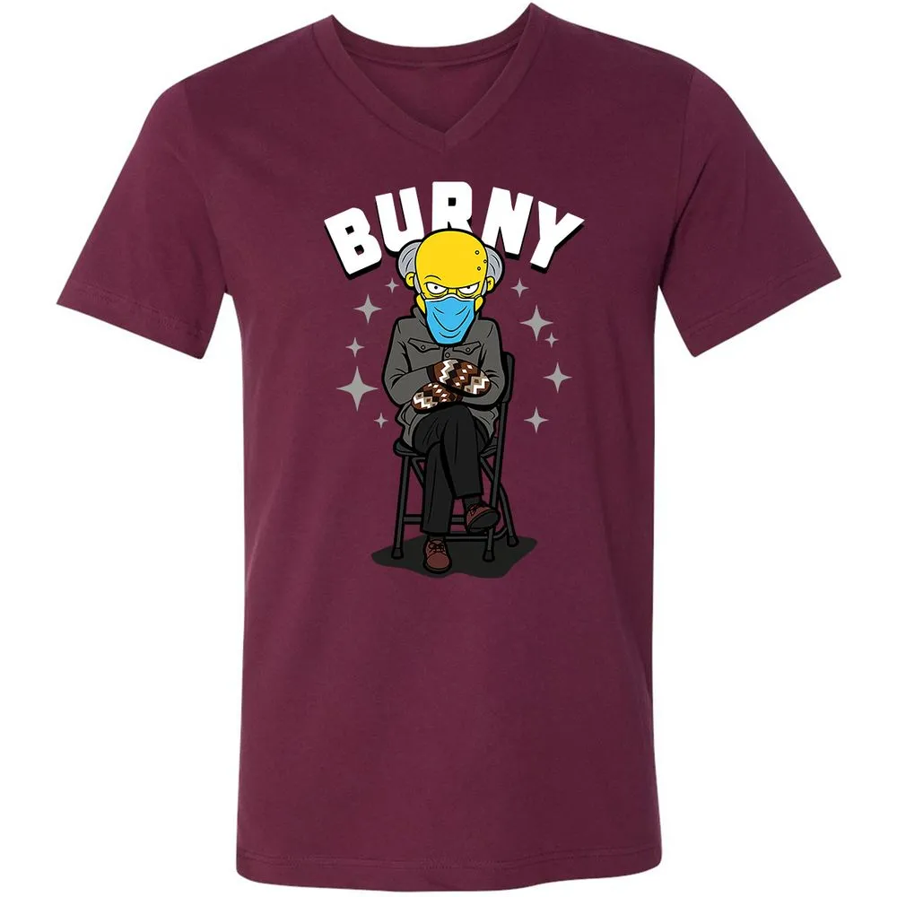 Unisex V-Neck T-Shirt - GCMK9PAW - Maroon - 6