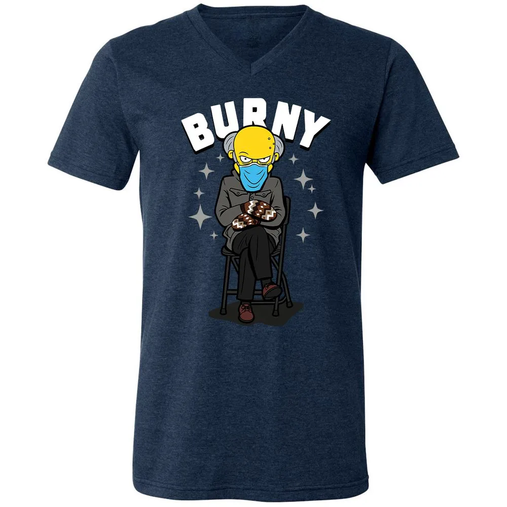 Unisex V-Neck T-Shirt - GCMK9PAW - Heather Navy - 15