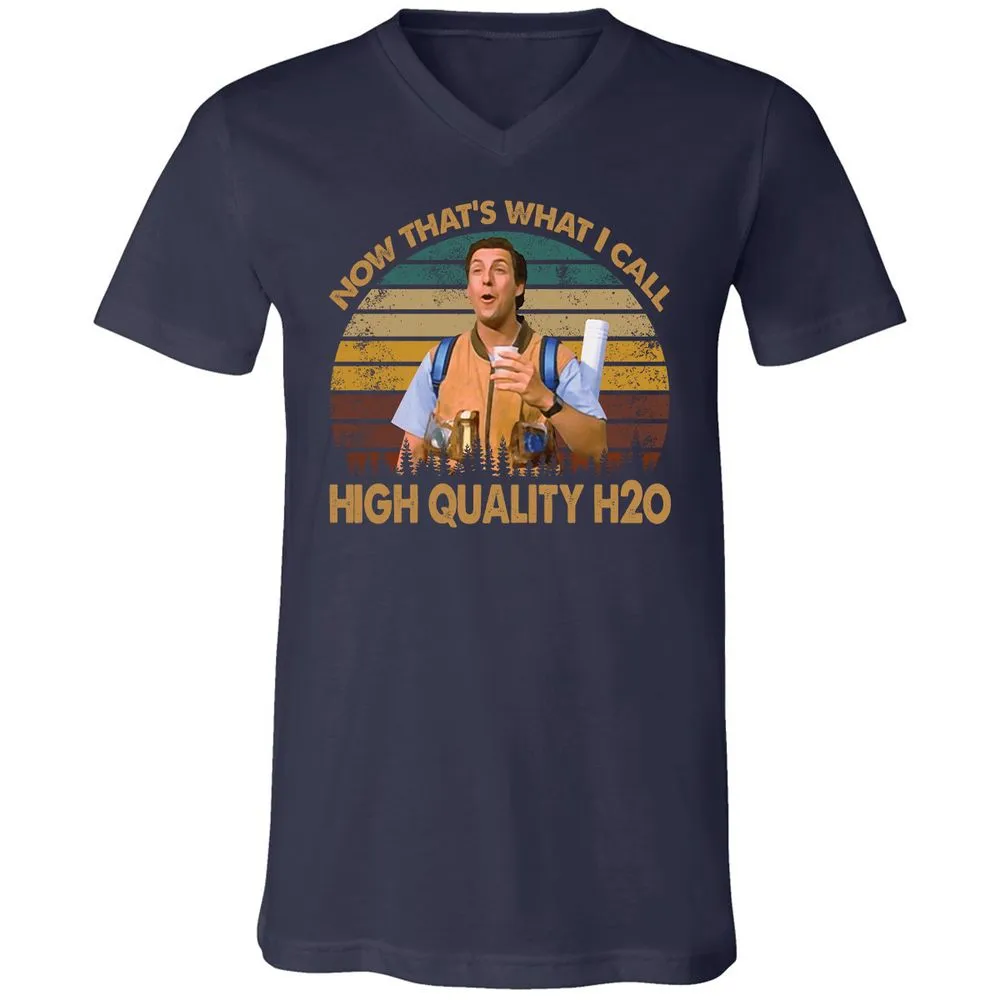 Unisex V-Neck T-Shirt - Z98F54QQ - Navy - 2