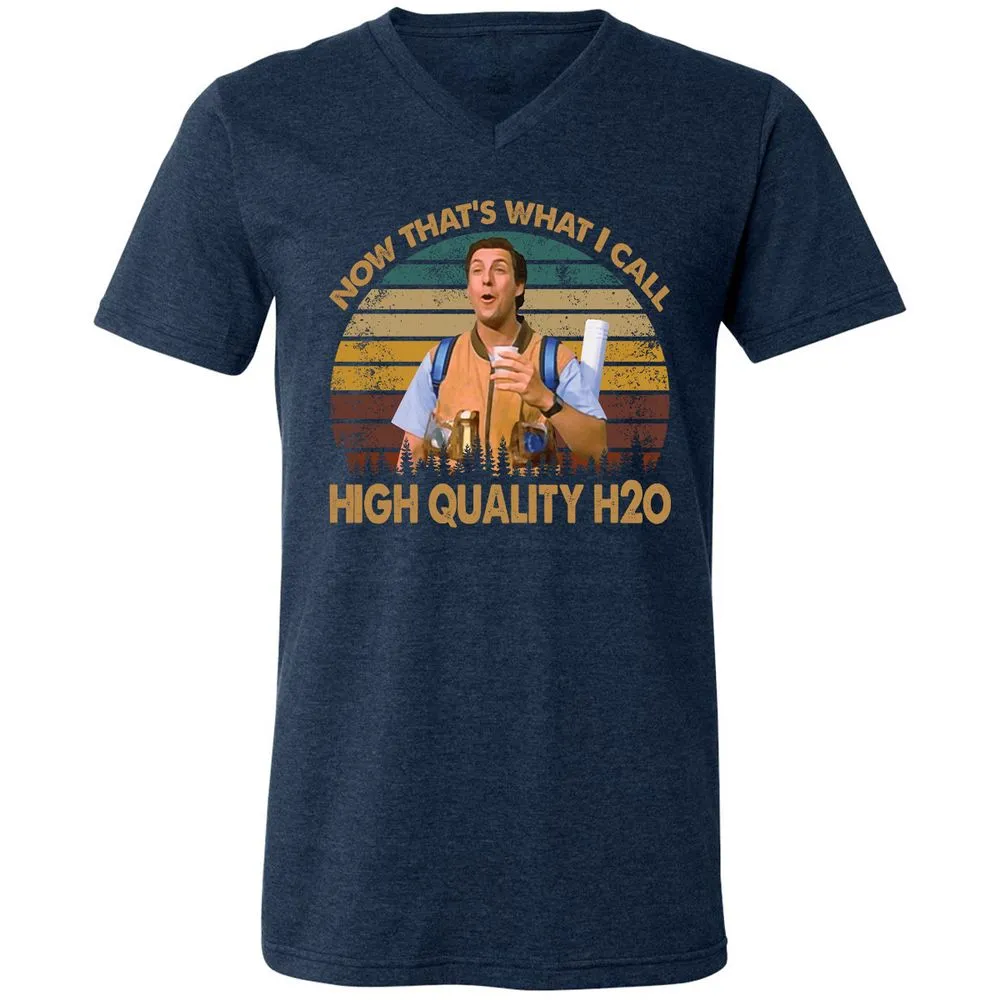 Unisex V-Neck T-Shirt - Z98F54QQ - Heather Navy - 15