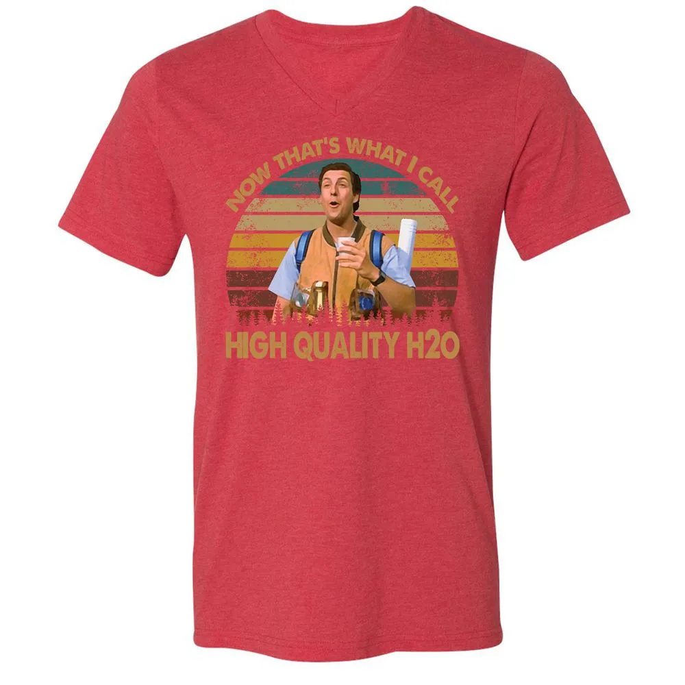 Unisex V-Neck T-Shirt - Z98F54QQ - Heather Red - 16