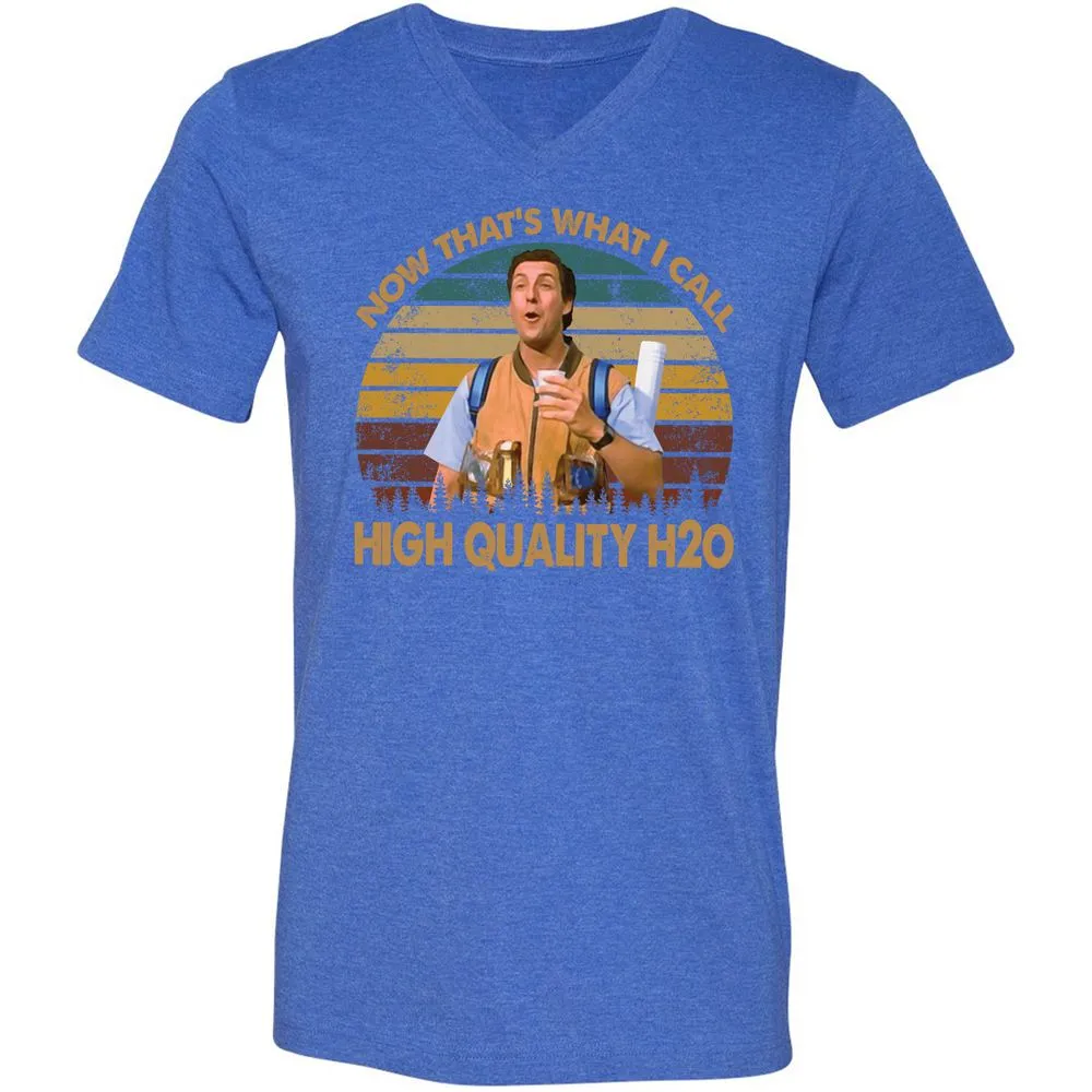 Unisex V-Neck T-Shirt - Z98F54QQ - Heather True Royal - 14