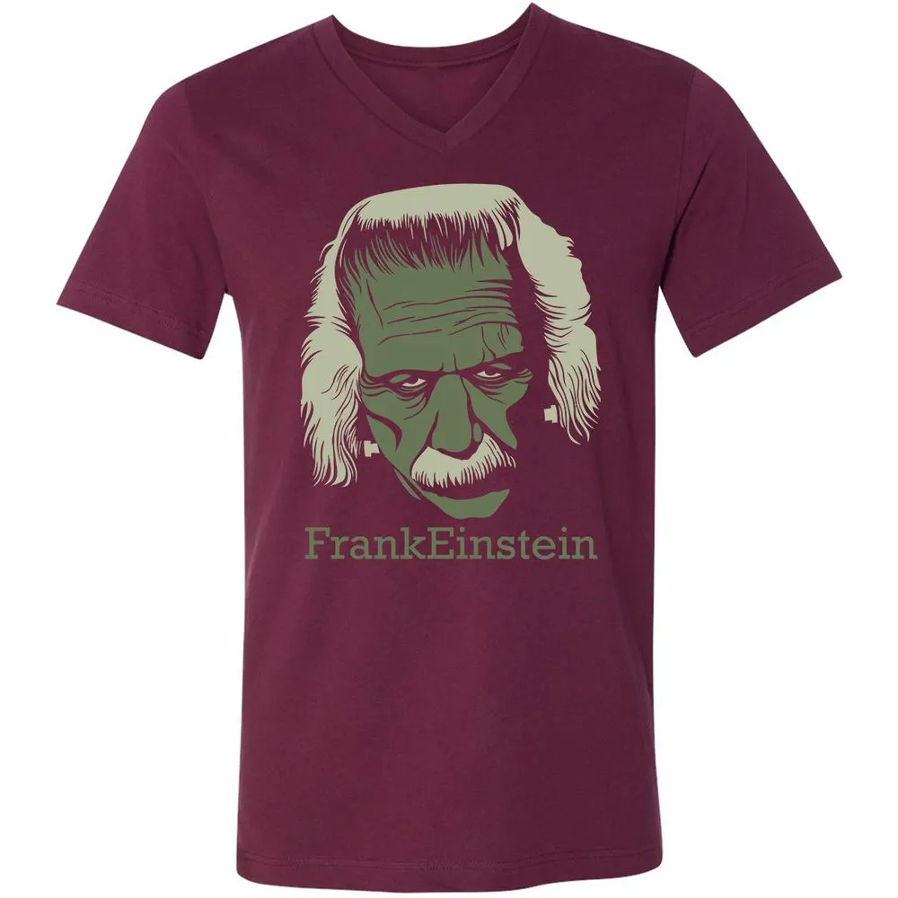 Unisex V-Neck T-Shirt - L35Y4F9U - Maroon - 6