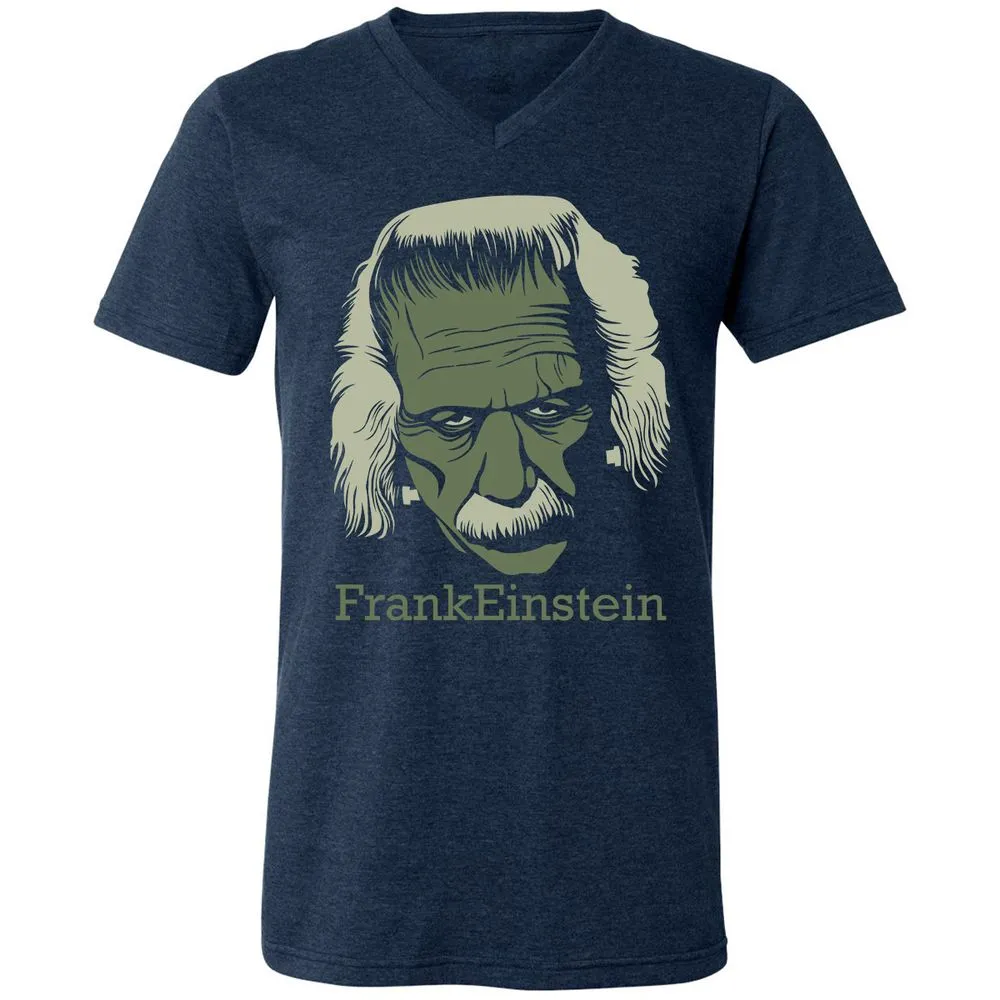 Unisex V-Neck T-Shirt - L35Y4F9U - Heather Navy - 15