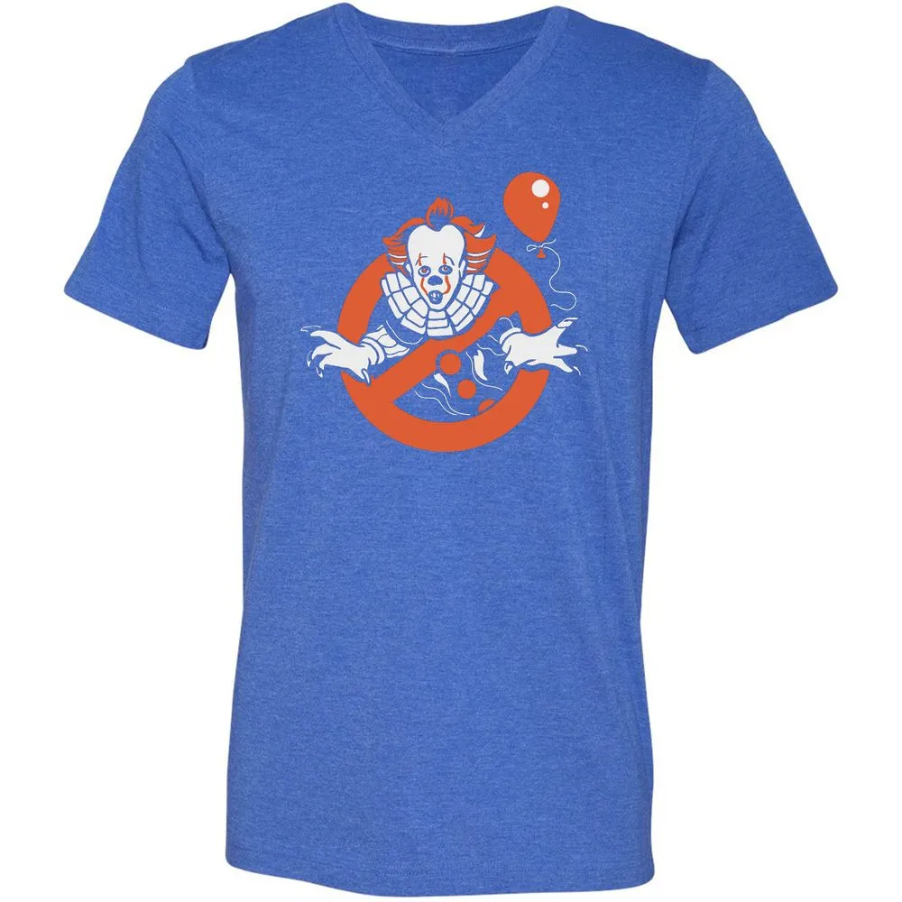 Unisex V-Neck T-Shirt - XKB52YNK - Heather True Royal - 14
