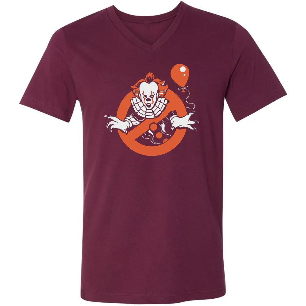 Unisex V-Neck T-Shirt - XKB52YNK - Maroon - 6