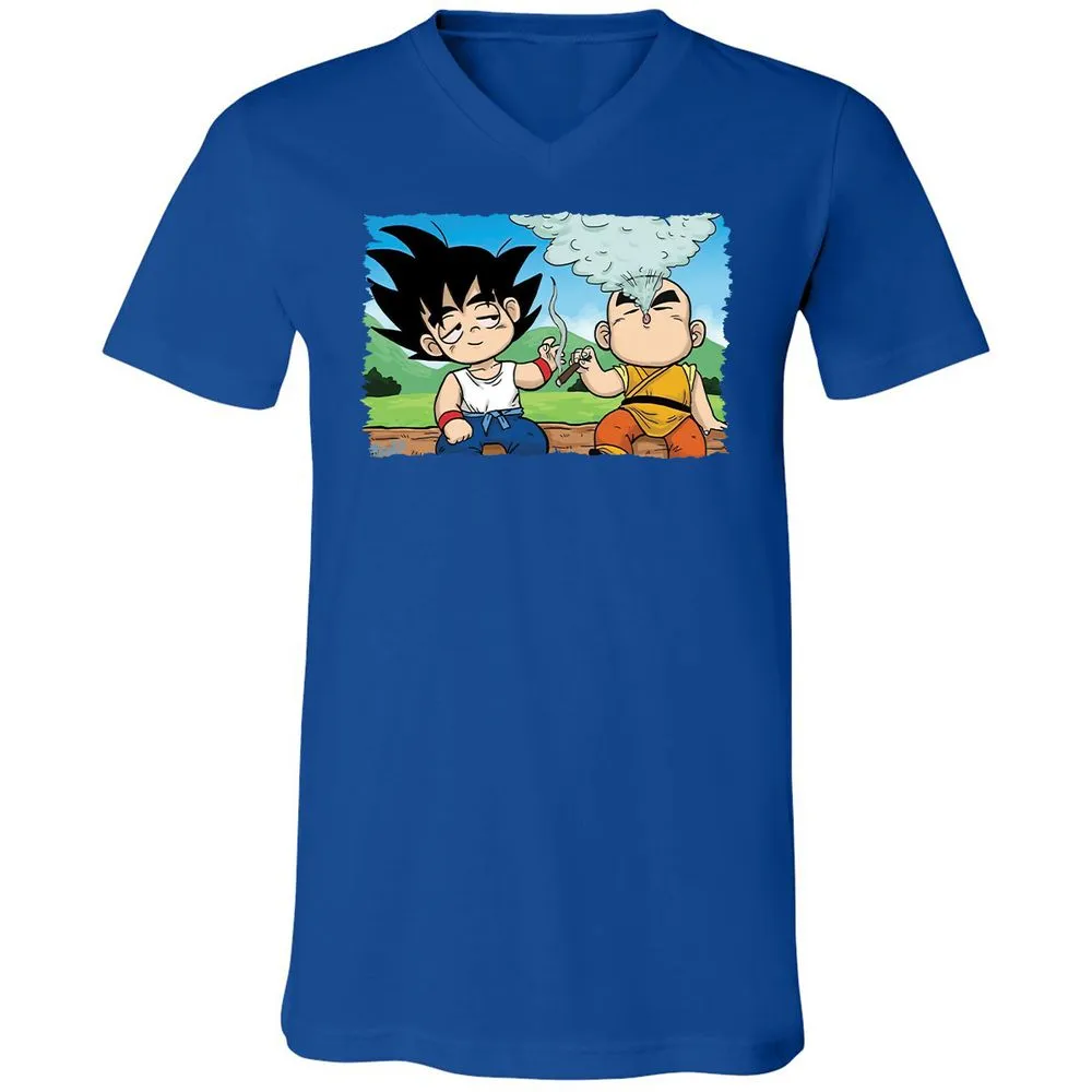 Unisex V-Neck T-Shirt - UYABYVP9 - True Royal - 4