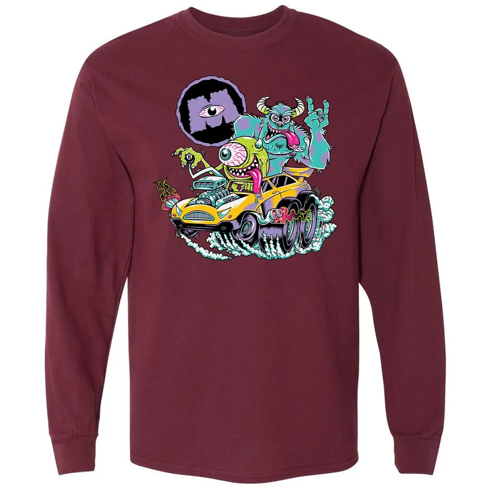 Long Sleeve T-Shirt - 3E1EECKB - Maroon - 11