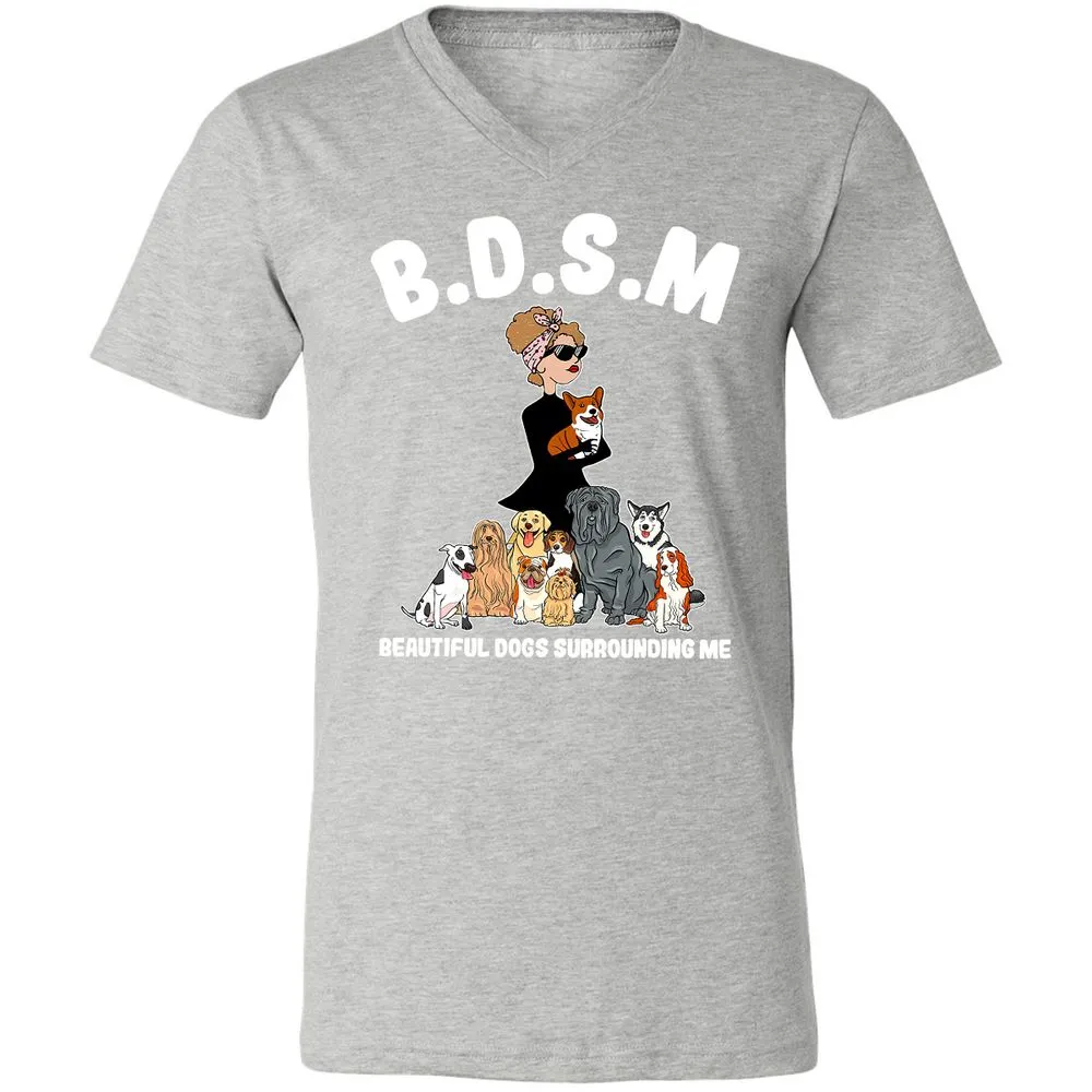 Unisex V-Neck T-Shirt - 3ZD9MFD7 - Athletic Heather - 7