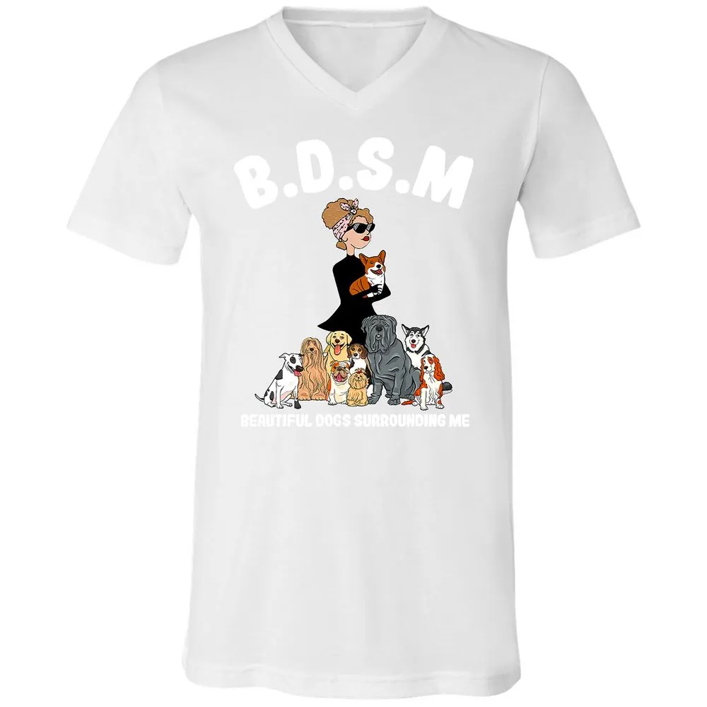 Unisex V-Neck T-Shirt - 3ZD9MFD7 - White - 5