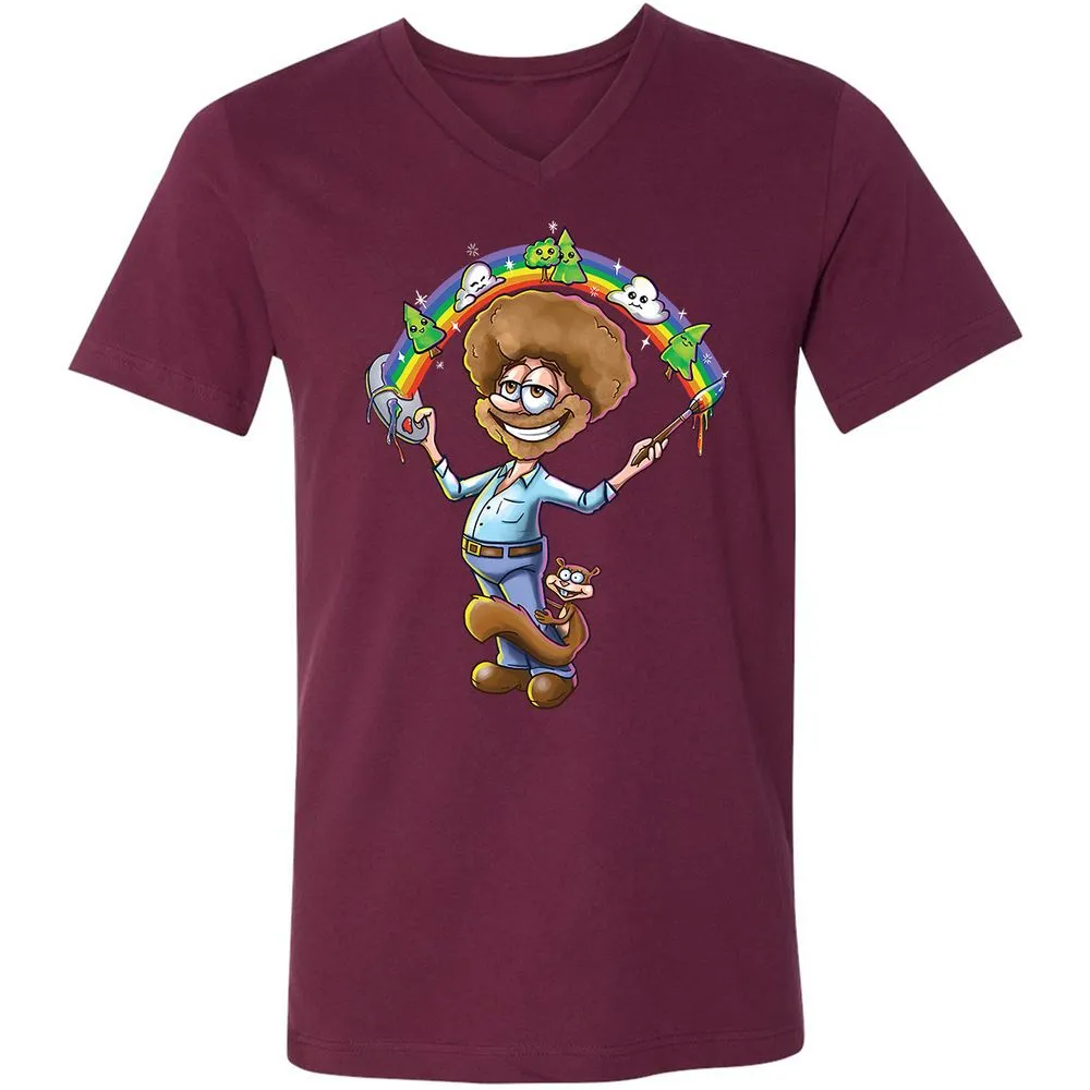 Unisex V-Neck T-Shirt - EVG9AS1B - Maroon - 6