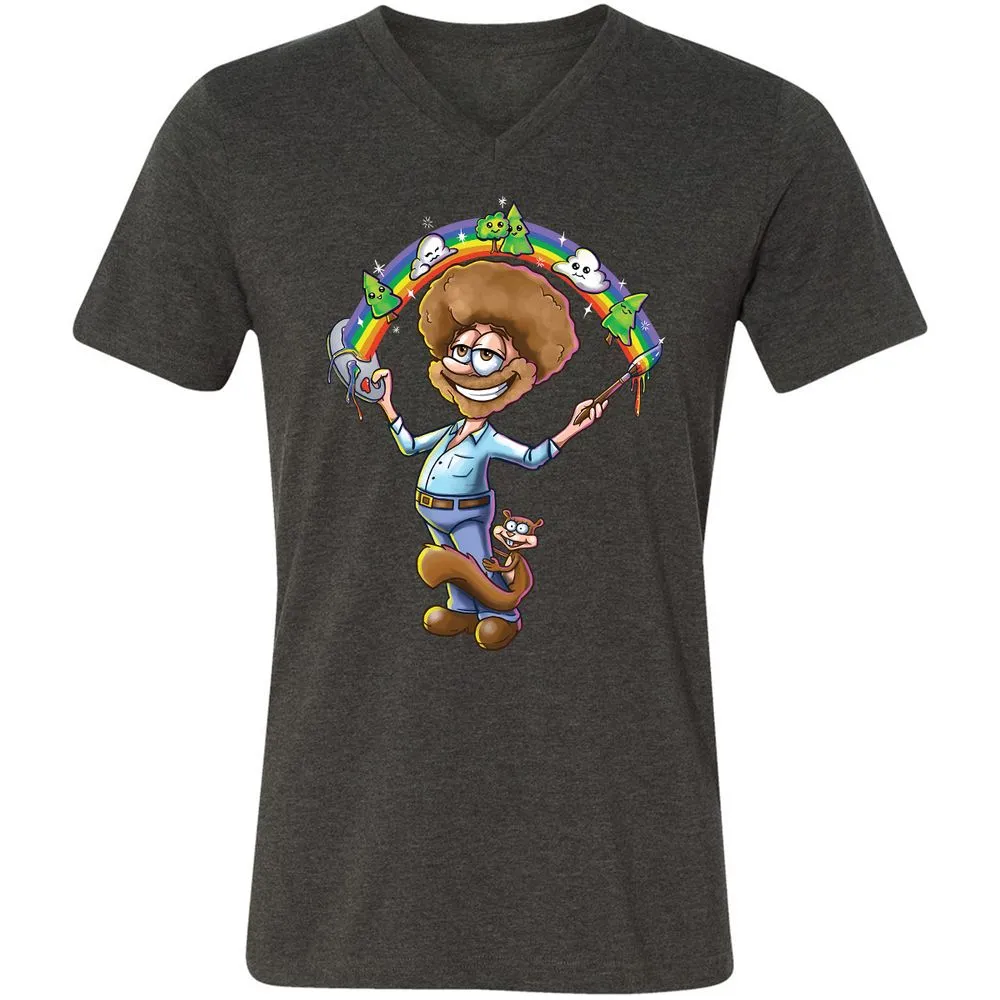 Unisex V-Neck T-Shirt - EVG9AS1B - Dark Grey Heather - 8