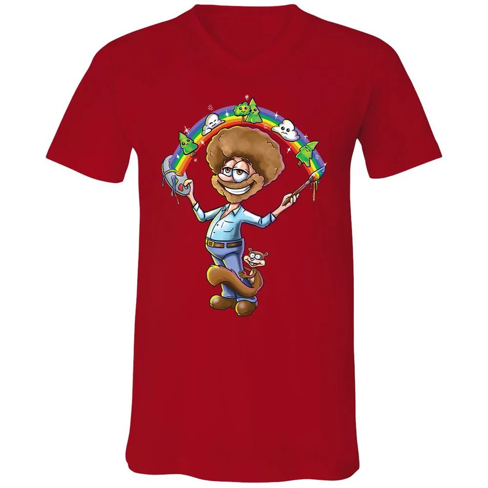 Unisex V-Neck T-Shirt - EVG9AS1B - Red - 3