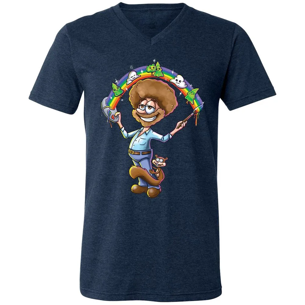 Unisex V-Neck T-Shirt - EVG9AS1B - Heather Navy - 15
