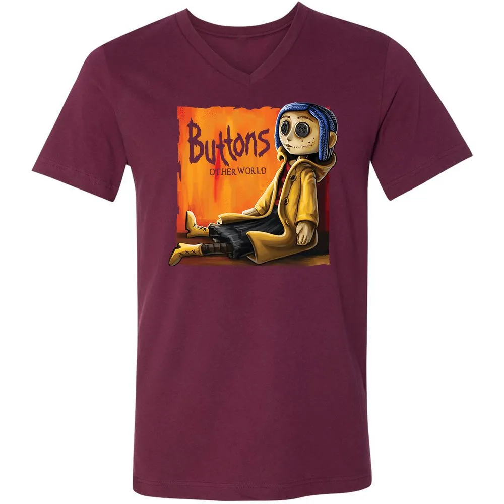 Unisex V-Neck T-Shirt - VULUVM1Y - Maroon - 6