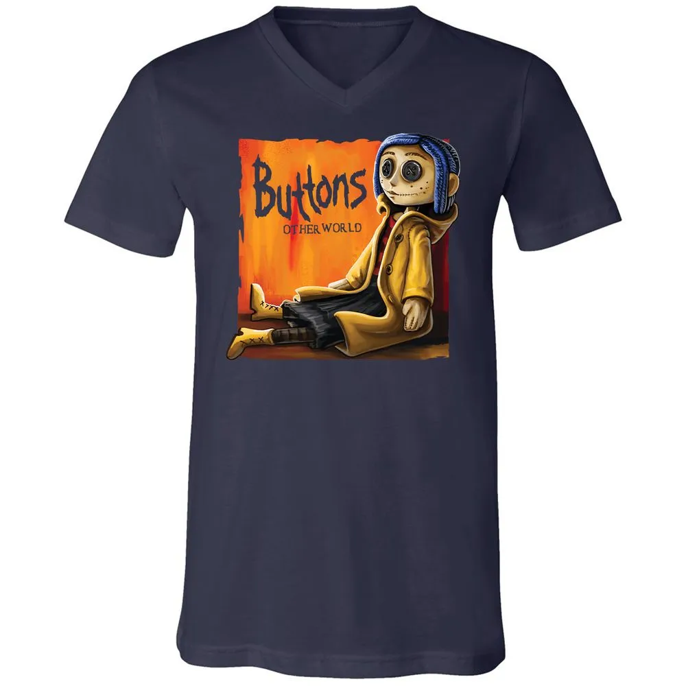 Unisex V-Neck T-Shirt - VULUVM1Y - Navy - 2