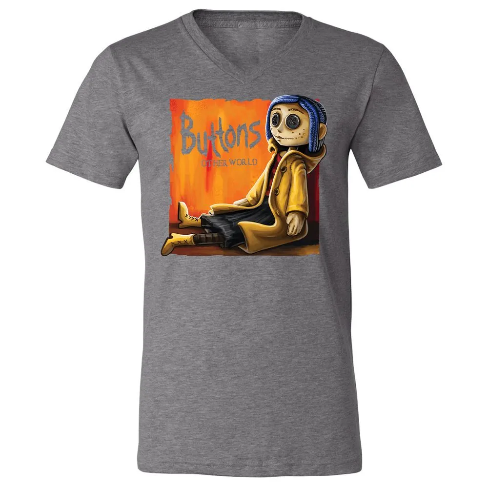 Unisex V-Neck T-Shirt - VULUVM1Y - Deep Heather - 13