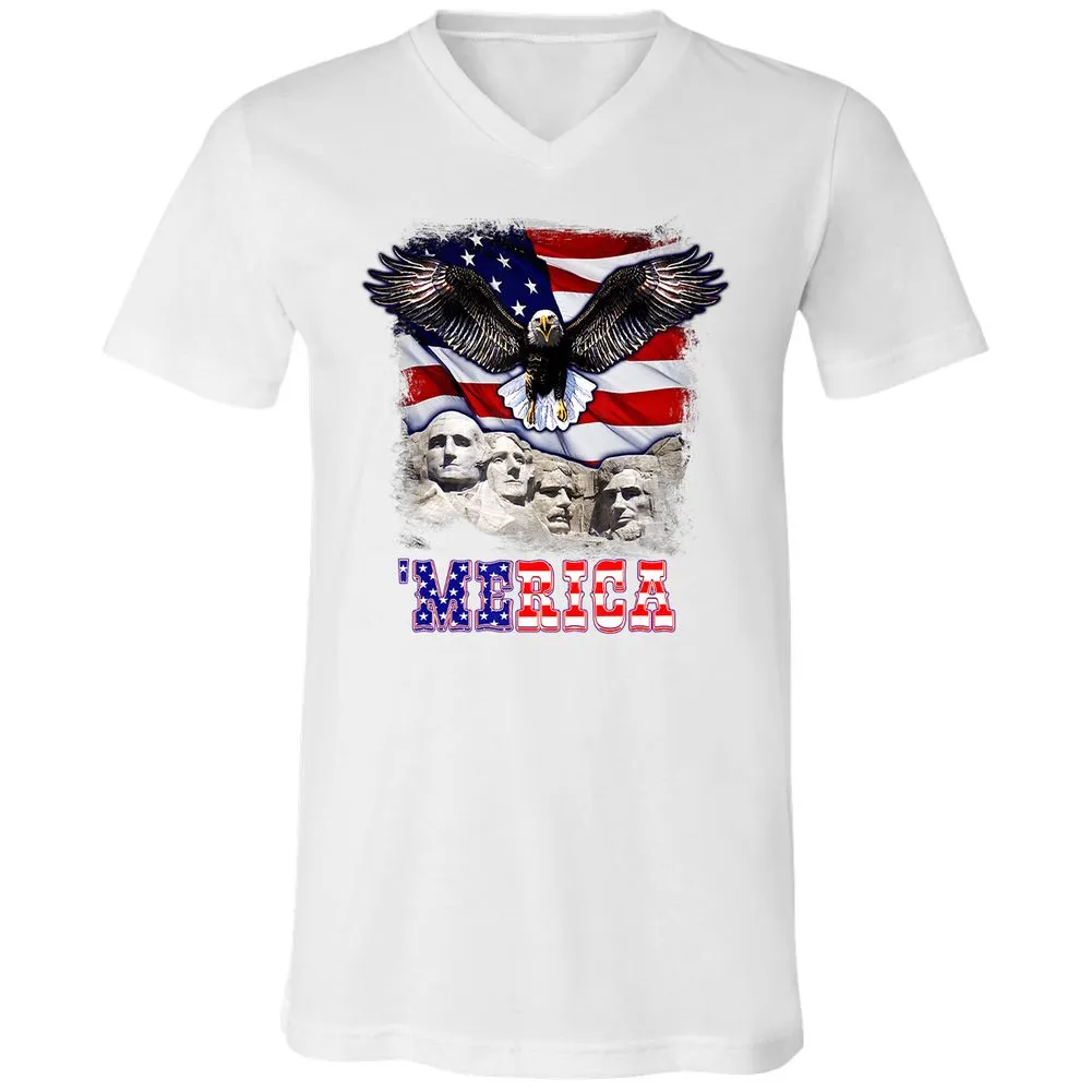 Unisex V-Neck T-Shirt - Q77MXCMQ - White - 5