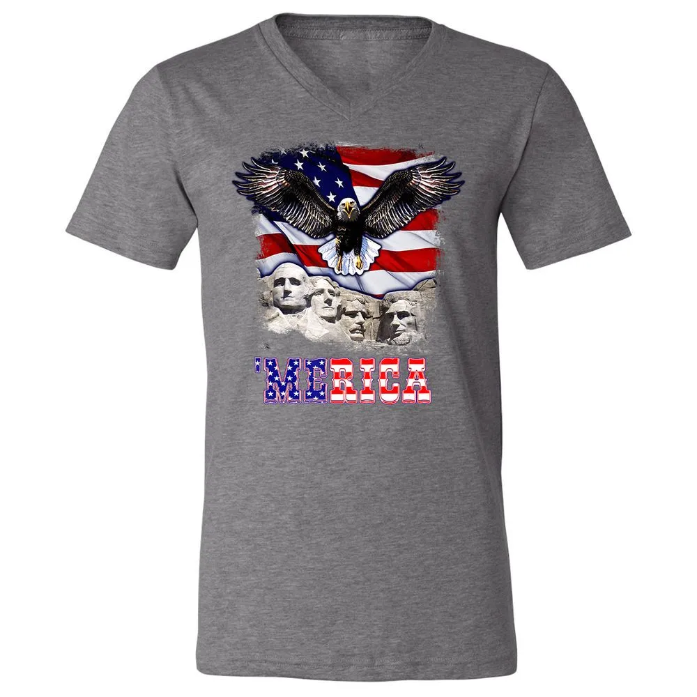 Unisex V-Neck T-Shirt - Q77MXCMQ - Deep Heather - 13