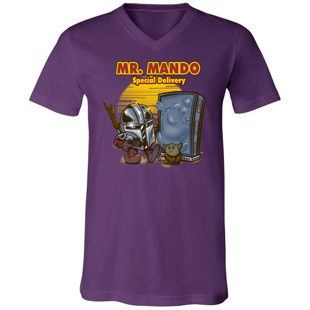 Unisex V-Neck T-Shirt - EPYQS3YE - Team Purple - 9