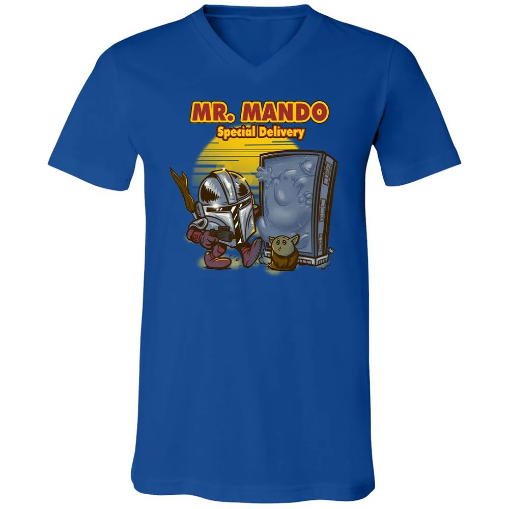 Unisex V-Neck T-Shirt - EPYQS3YE - True Royal - 4