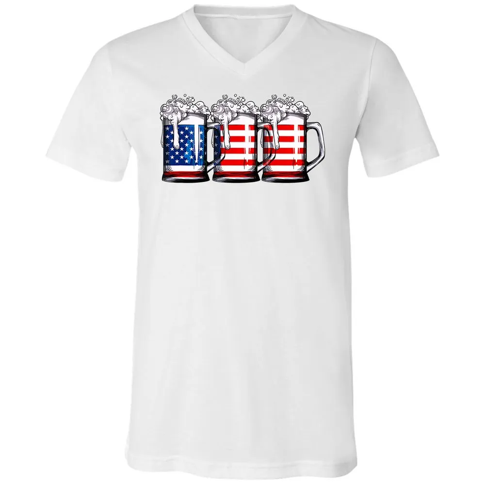 Unisex V-Neck T-Shirt - BJGR3HND - White - 5
