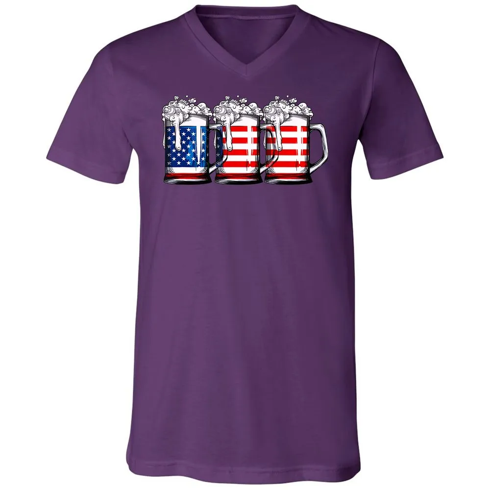Unisex V-Neck T-Shirt - BJGR3HND - Team Purple - 9