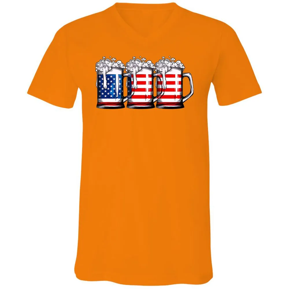 Unisex V-Neck T-Shirt - BJGR3HND - Orange - 11