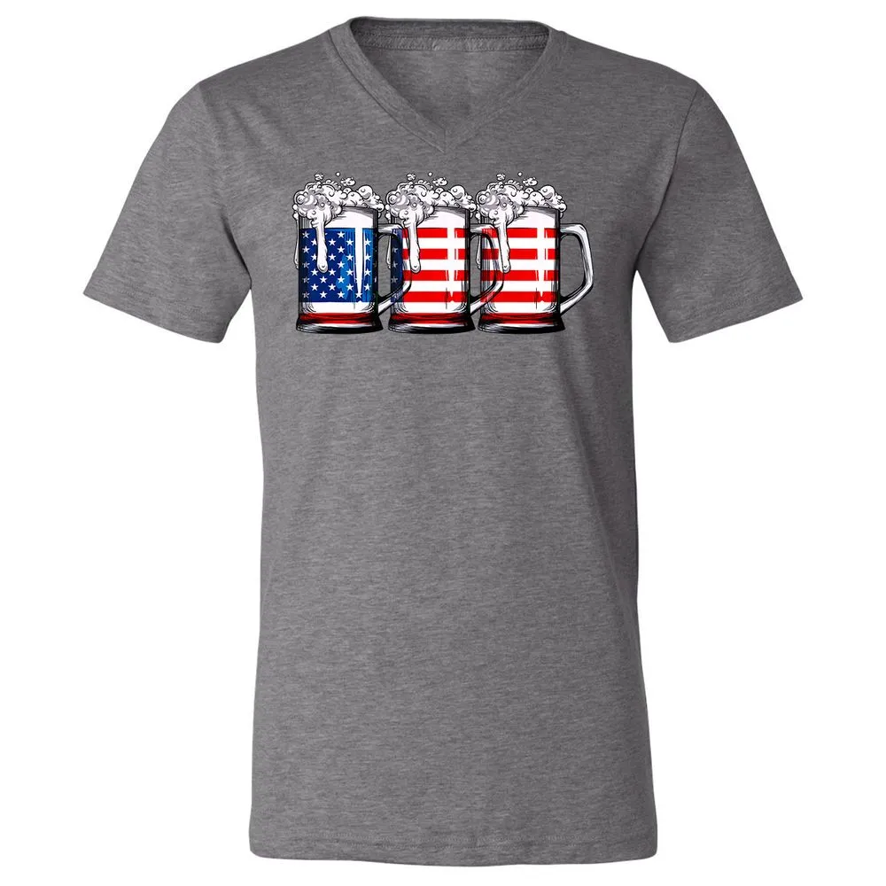 Unisex V-Neck T-Shirt - BJGR3HND - Deep Heather - 13