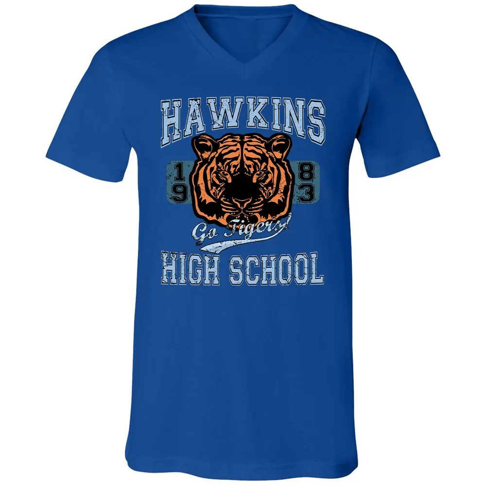 Unisex V-Neck T-Shirt - DVQDPYWF - True Royal - 4