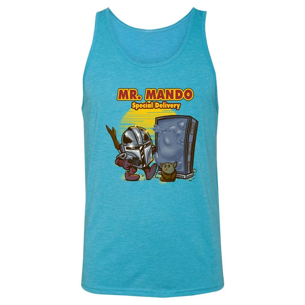 Unisex Jersey Tank - R2J6GG3F - Aqua Triblend - 3