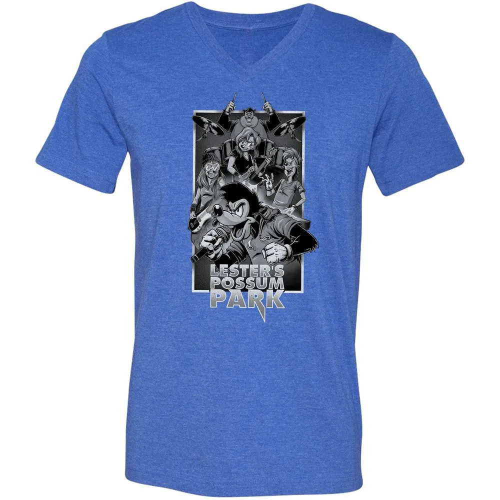 Unisex V-Neck T-Shirt - 76ZX1DL2 - Heather True Royal - 14