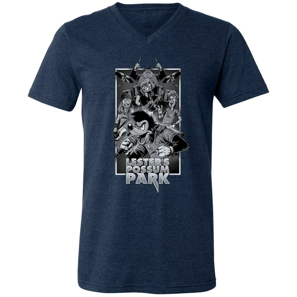 Unisex V-Neck T-Shirt - 76ZX1DL2 - Heather Navy - 15
