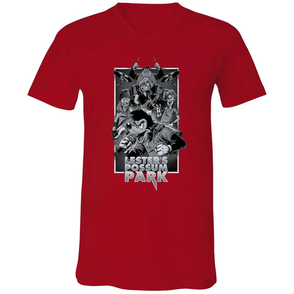 Unisex V-Neck T-Shirt - 76ZX1DL2 - Red - 3