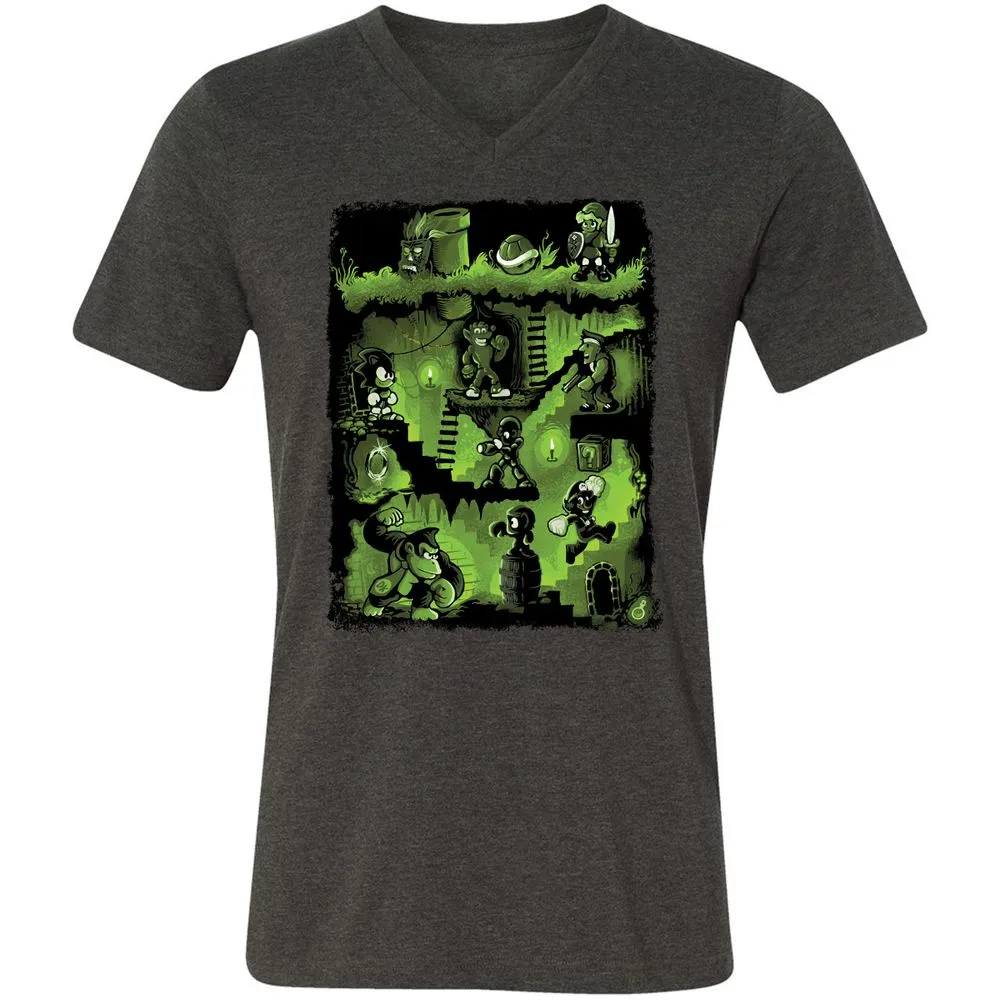 Unisex V-Neck T-Shirt - VPS9AUKL - Dark Grey Heather - 8