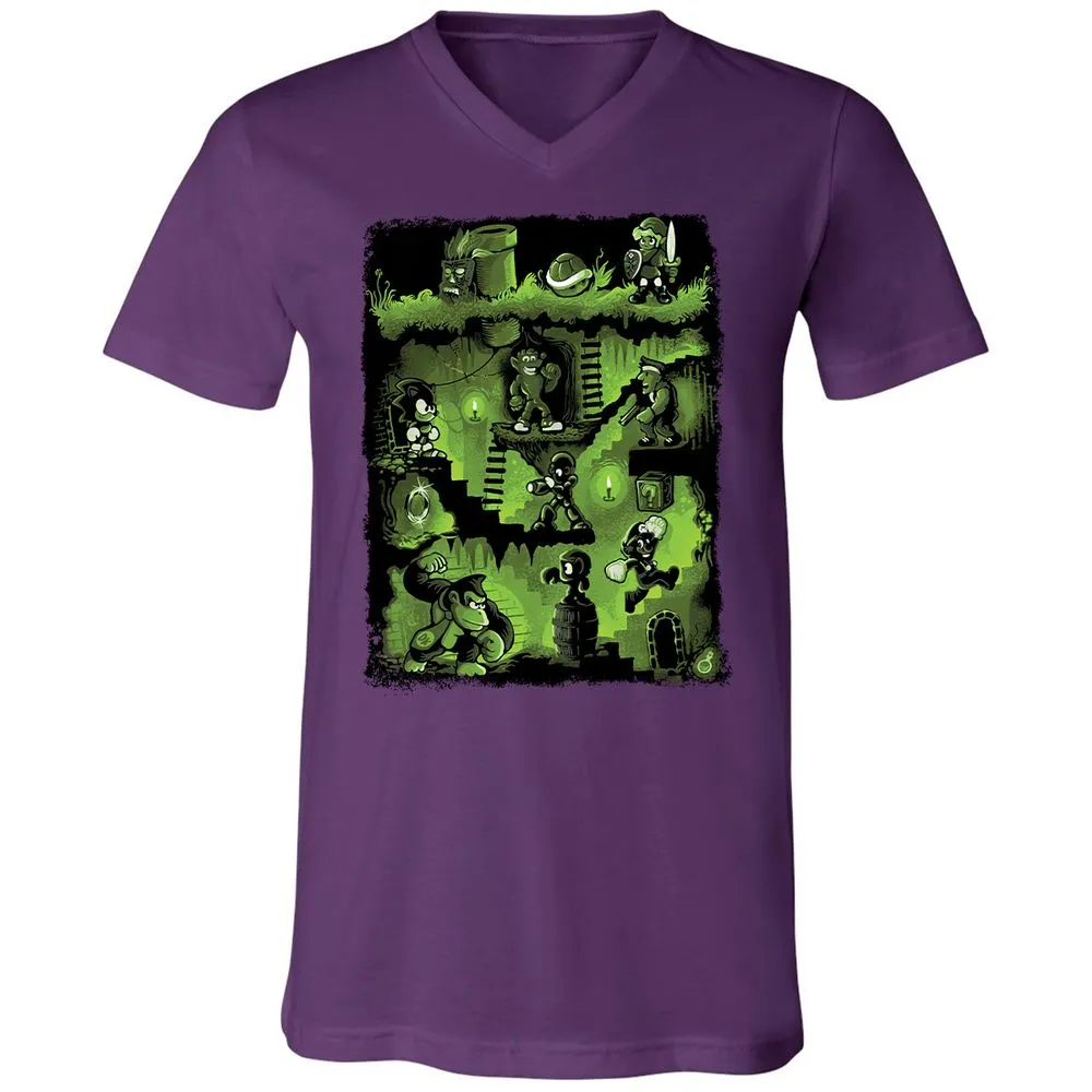 Unisex V-Neck T-Shirt - VPS9AUKL - Team Purple - 9