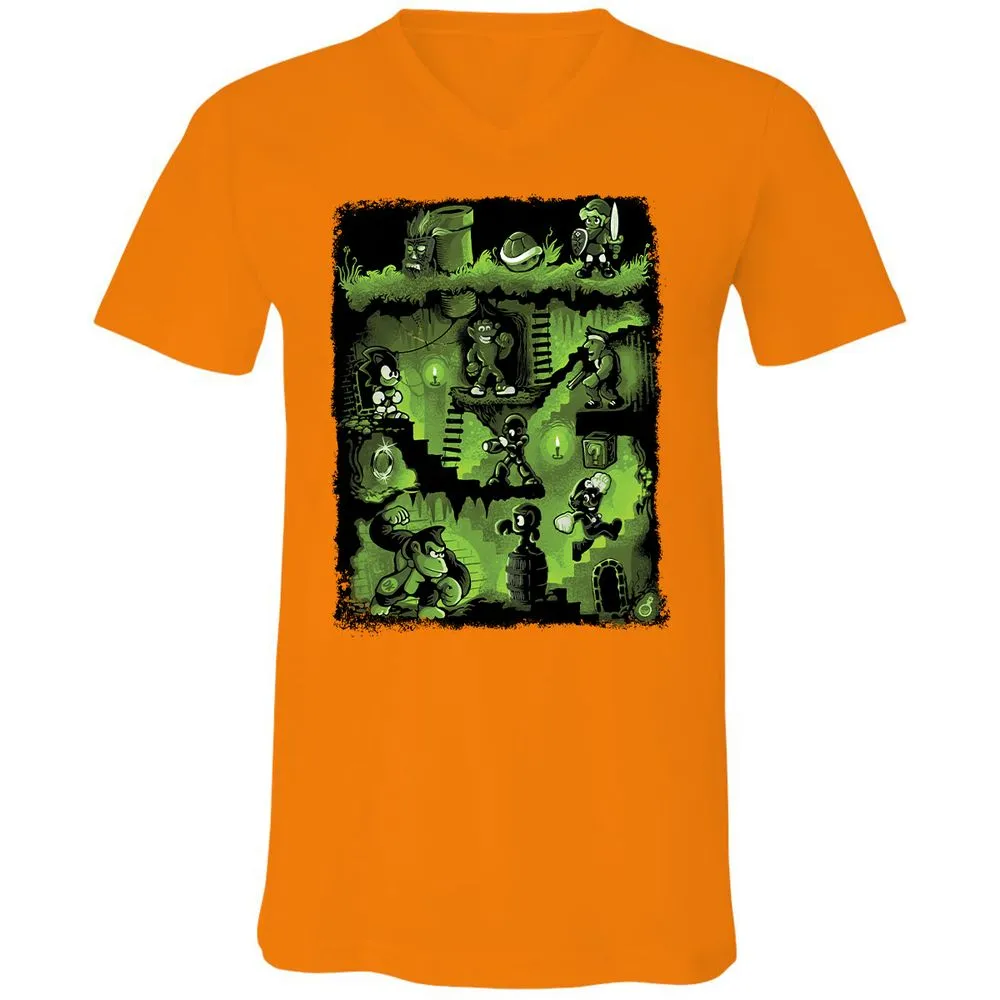 Unisex V-Neck T-Shirt - VPS9AUKL - Orange - 11