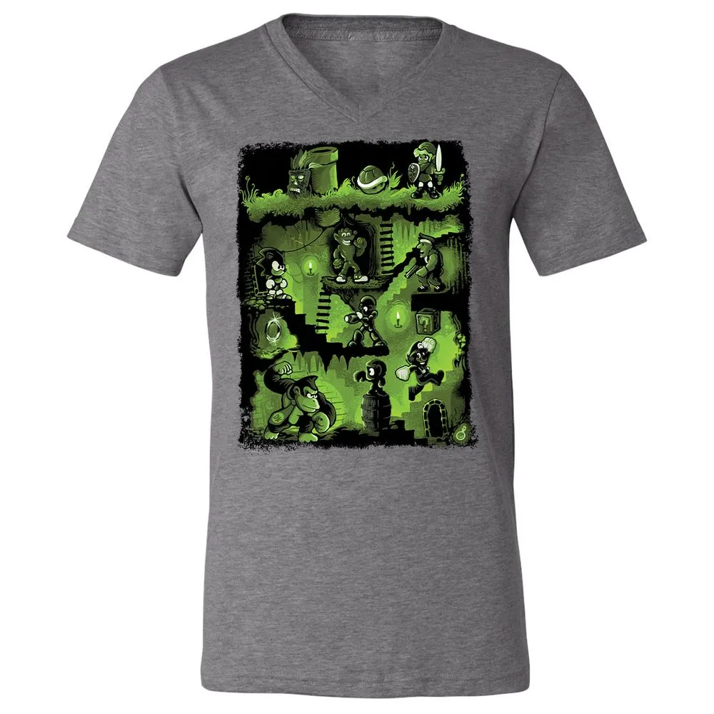 Unisex V-Neck T-Shirt - VPS9AUKL - Deep Heather - 13