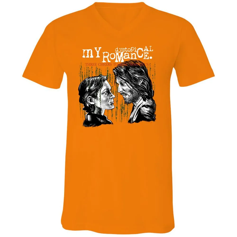 Unisex V-Neck T-Shirt - R7TR92ZB - Orange - 11